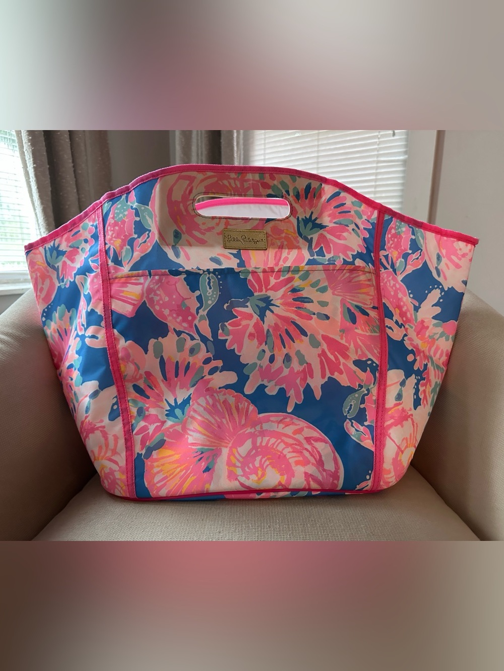 Lilly Pulitzer Bay Dreaming Insulated Beach Cooler Tote Bag